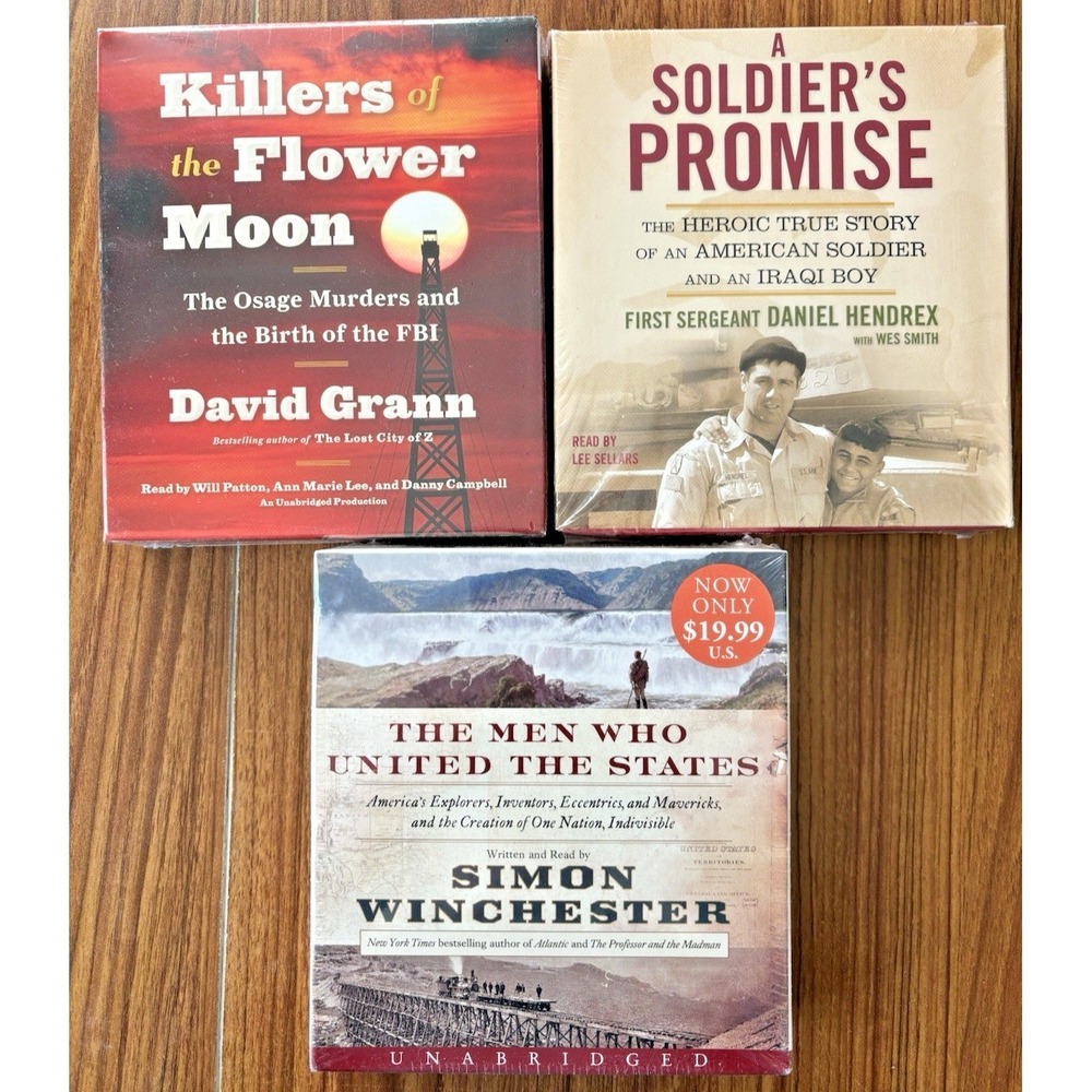 Lot of 3 HISTORIC BIOGRAPHY Audio Books on CD NEW Abridged and Unabridged